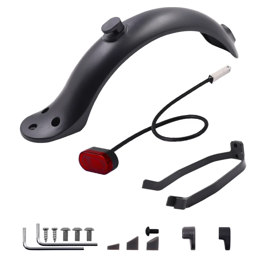 Für Xiaomi Mijia MI M365 1S M187 Pro E-Scooter Reifen Splash Kotflügel mit Hinten Rücklicht Vorne Hinten schutz Kotflügel schraube linie Teile