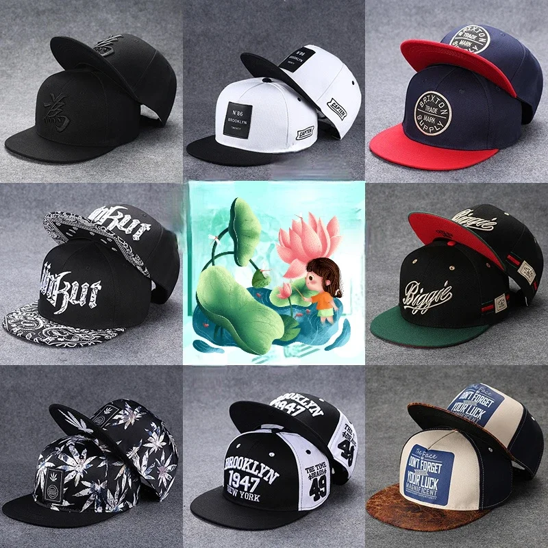 Casquettes à bords plats pour hommes et femmes, chapeaux hip-hop, peuvent être portés en toutes saisons, jouer à la casquette cool dans les rues, sortie en plein air, chapeau de soleil