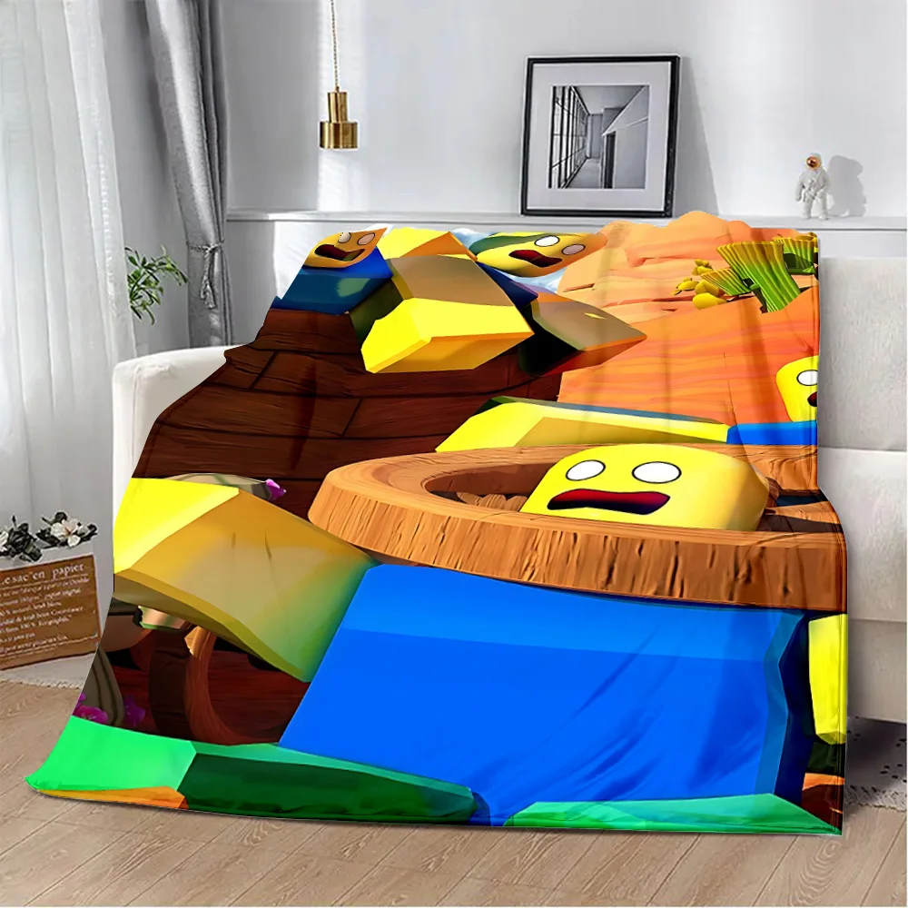 HOT 3D GAME R-ROBLOXES Printed Blanket Picnic Blankets Warm Blanket Soft and Comfortable Blanket Home Travel Birthday Gift