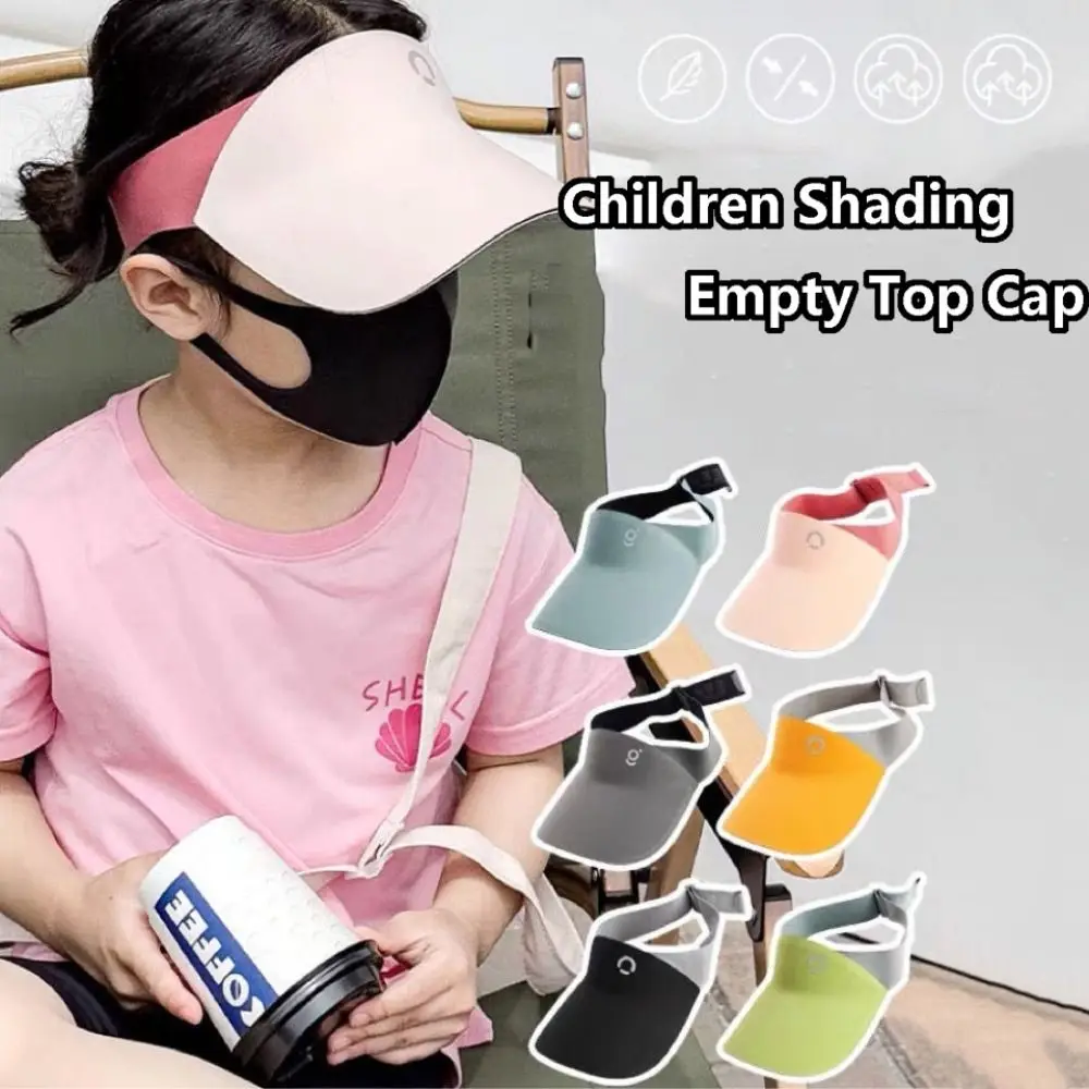 

Soft Korean Style Seamless Sun Hat Contrast Color Anti-UV Sun Hat Summer Kid Sunhat Shading Hat Children's Empty Top Cap Kid