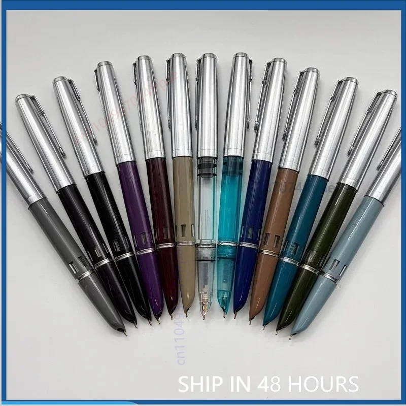 For Wing Sung 601 Single Ball Junfeng 12K Gold Pen Press Pump Piston Hooded Nib Large Capacity Fountain Pen ( Organic Top Pearl）