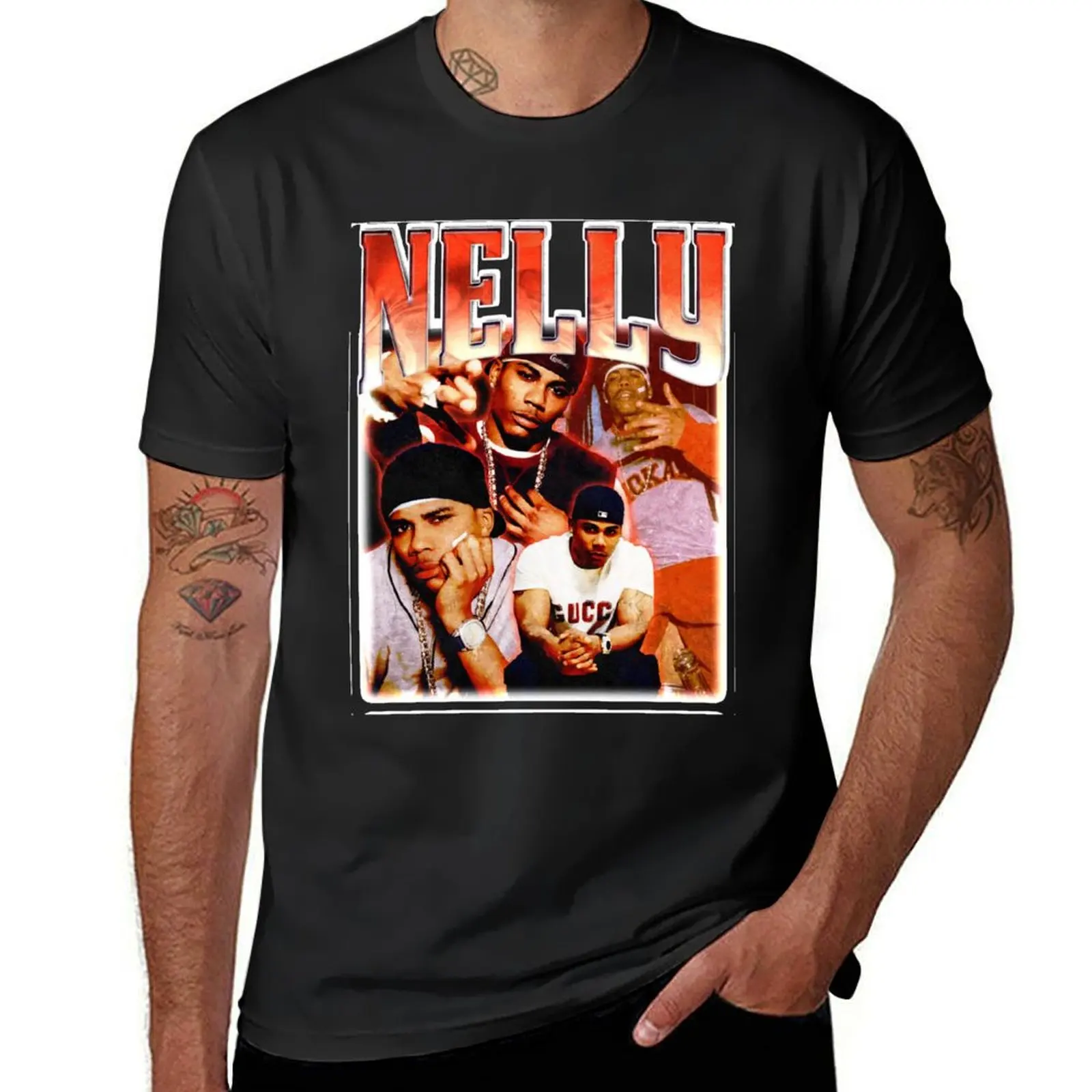 Nelly 90s Vintage Classic T-Shirt anime Aesthetic clothing aesthetic clothes quick drying sweat shirts, men