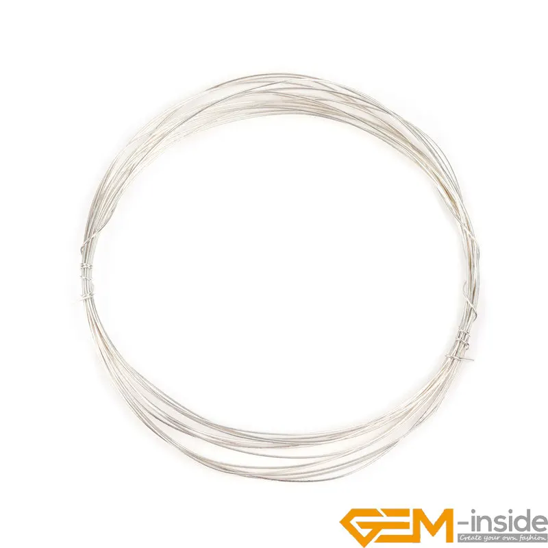 

40 Inch 102CM 28/26/22 Gauge S925 .925 Sterling Silver Craft Wire For Jewelry Making 0.3/0.4/0.6mm