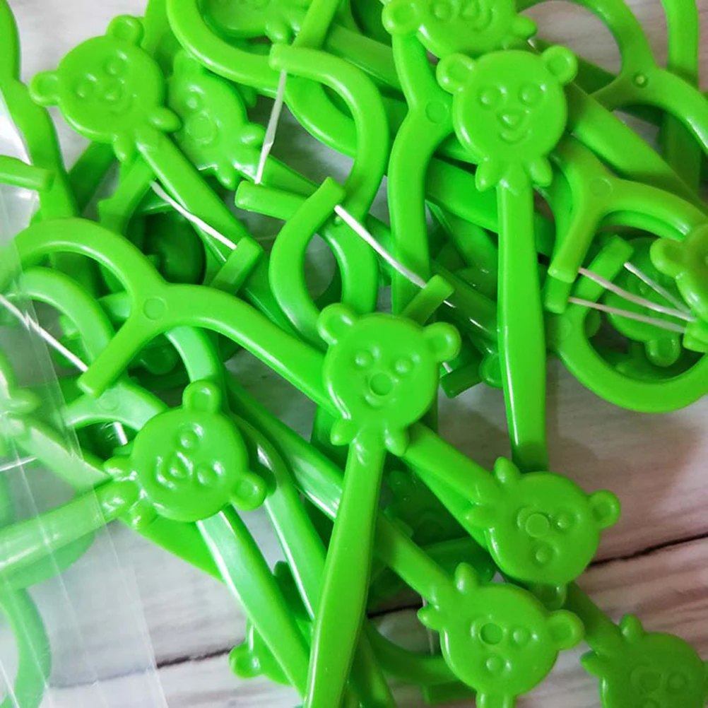 

100pcs Floss Picks Fun-Shaped Dental Floss Stick Small Friction Comfort Grip Non-Slip Handle Portable For Oral Care