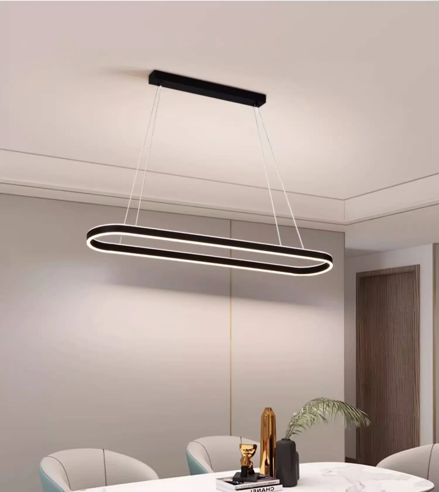 Nordic Minimalism Oval LED Pendant Light