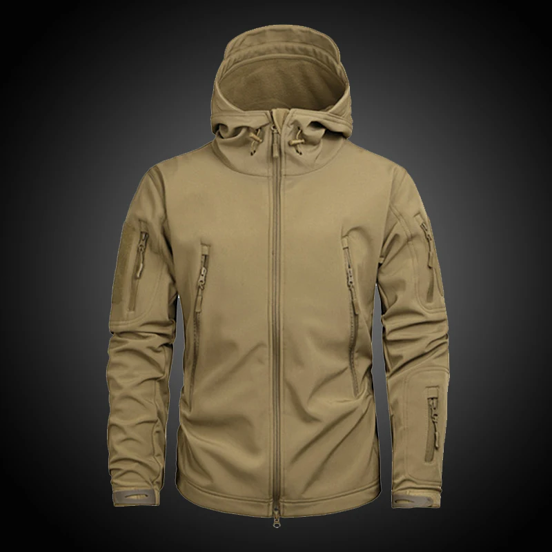 Mege Brand Clothing Autumn Men\'s Military Camouflage Fleece Jacket Army Tactical Clothing  Male Camouflage Windbreakers