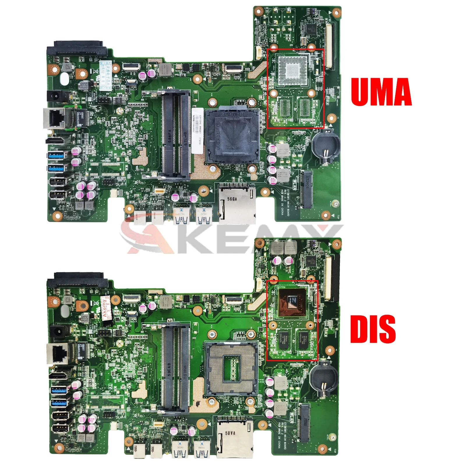 Placa base ET2030I REV 1,2 Para ASUS, ET2030I, ET2030, UMA/GT820M, 100% probada, OK