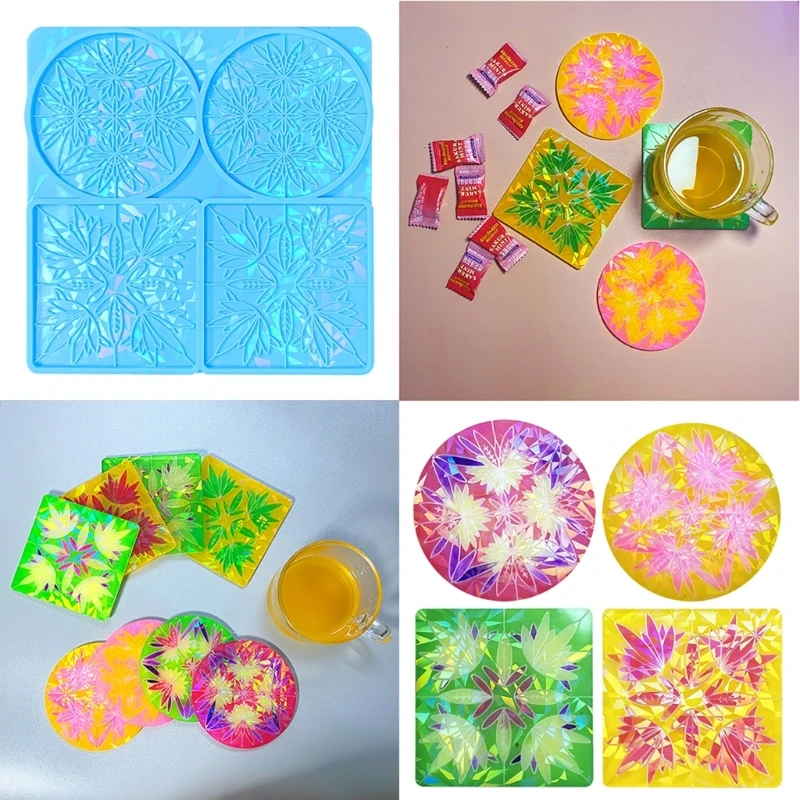 

Cup Mat Epoxy Mold DIY Artwork Home Ornament Shiny-Drink Mat Mold Dropship