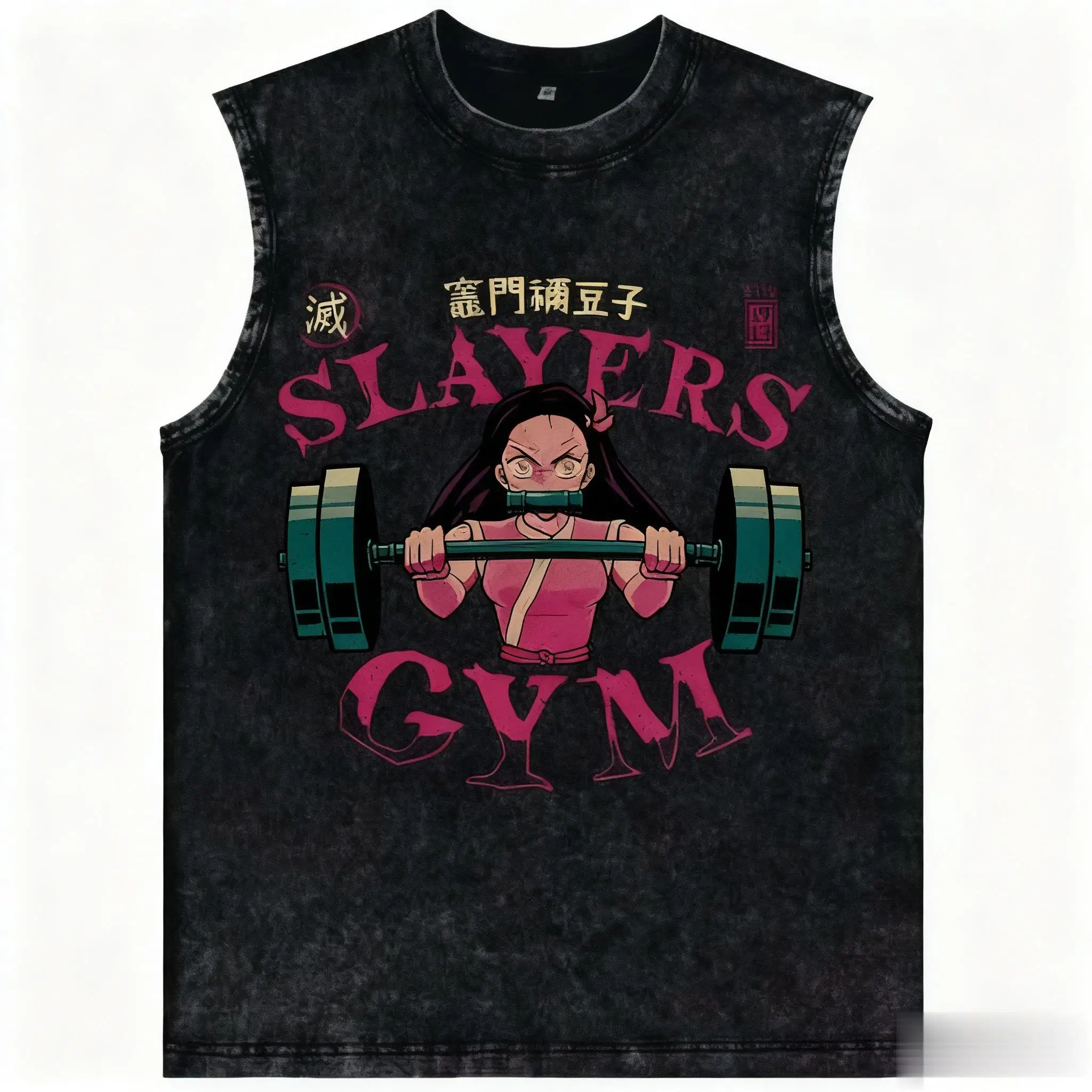 

Anime Vintage Washed Tank Top Demon Slayer Man Women Sleeveless Shirt Graphic Vest Streetwear Casual Sportswear 2025 Harajuku