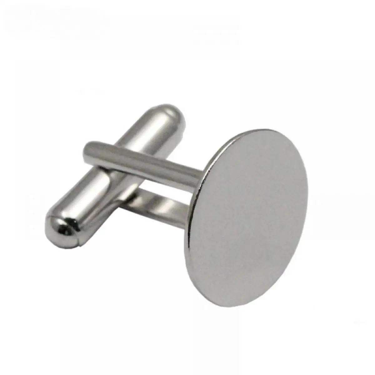 925 Solid Silver Cufflink Blanks Hardware With 6/8/16/18mm Flat Round Pad Flat Cuff Link Blank Cufflink Base Blank