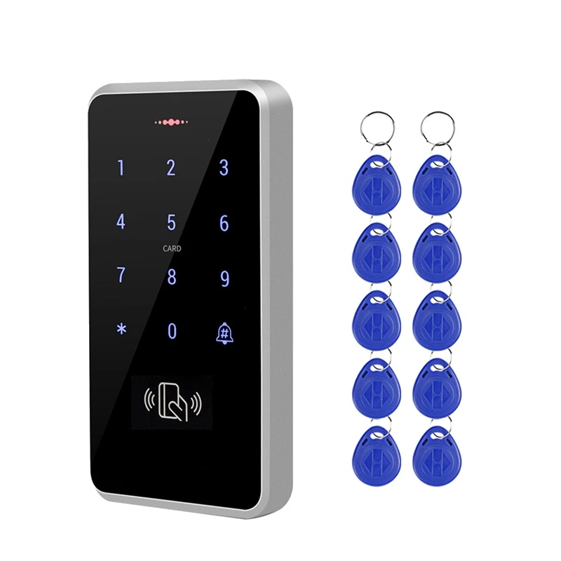 

Top Deals IP68 Waterproof Access Control Keypad Outdoor RFID Access Controller Touch Door Opener System With 125Khz Key Cards