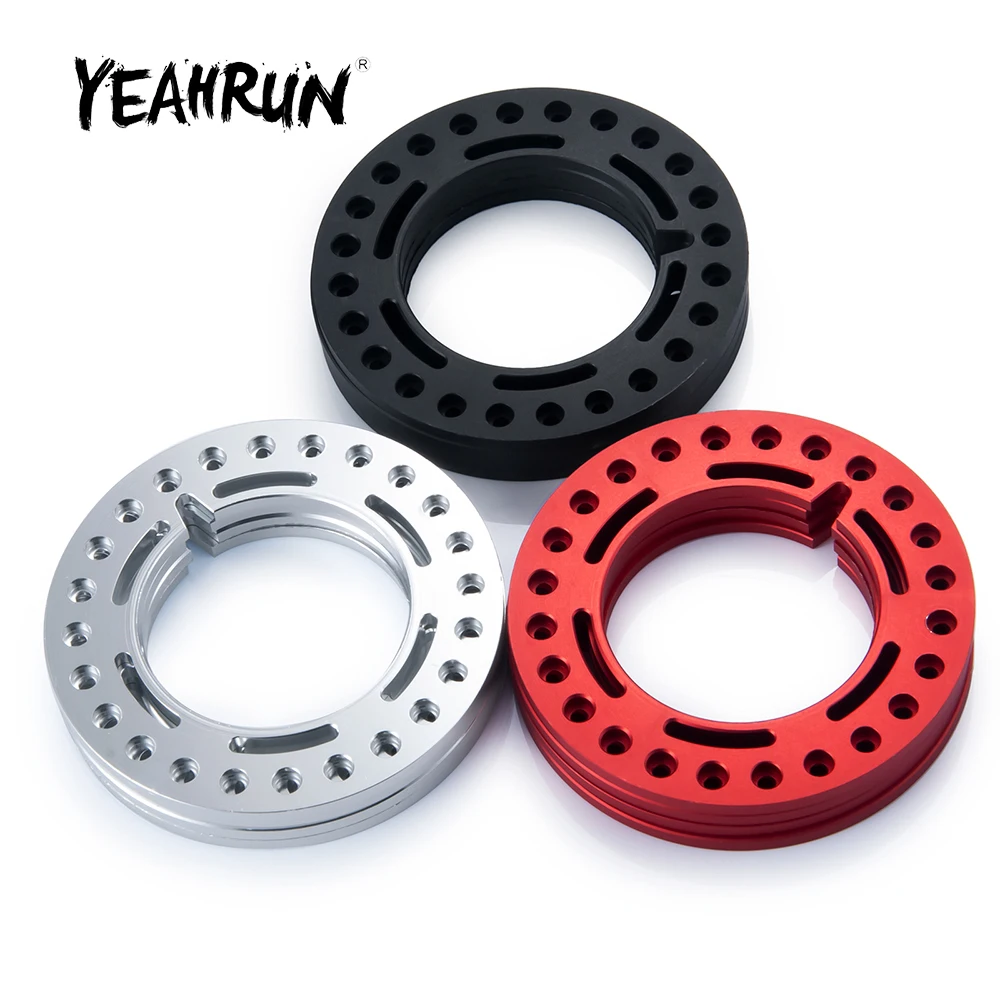 

YEAHRUN 4Pcs Aluminum 2.2inch Beadlock Outer Ring for TRX-4 Axial Wraith 1/10 RC Crawler Car Model Wheel Rims Replacement Parts