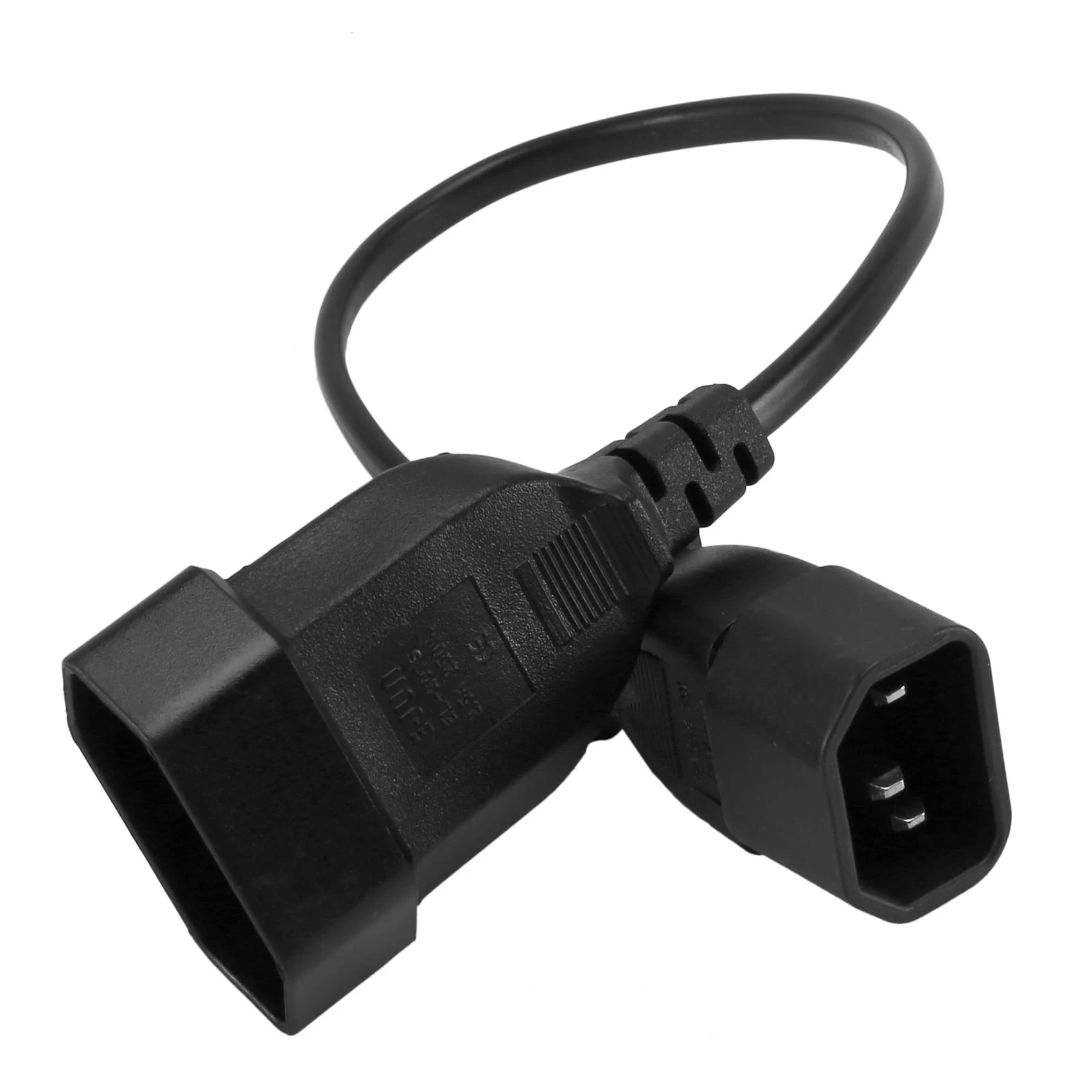 Power Adapter Cord , IEC 320 C14 Male Plug to European CEE 7/16 2Pin Female Power Cable for UPS PDU