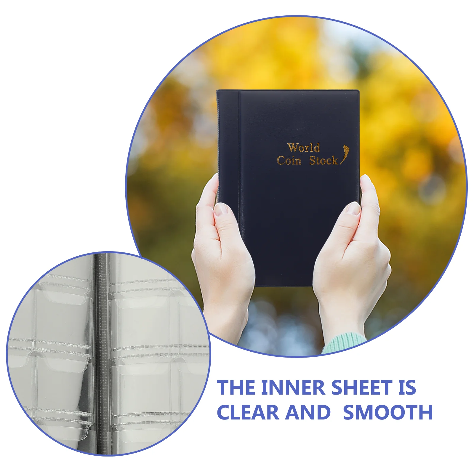 Coin Case Collection Book Photo Album Coins for Commemorative Stands Display Pu