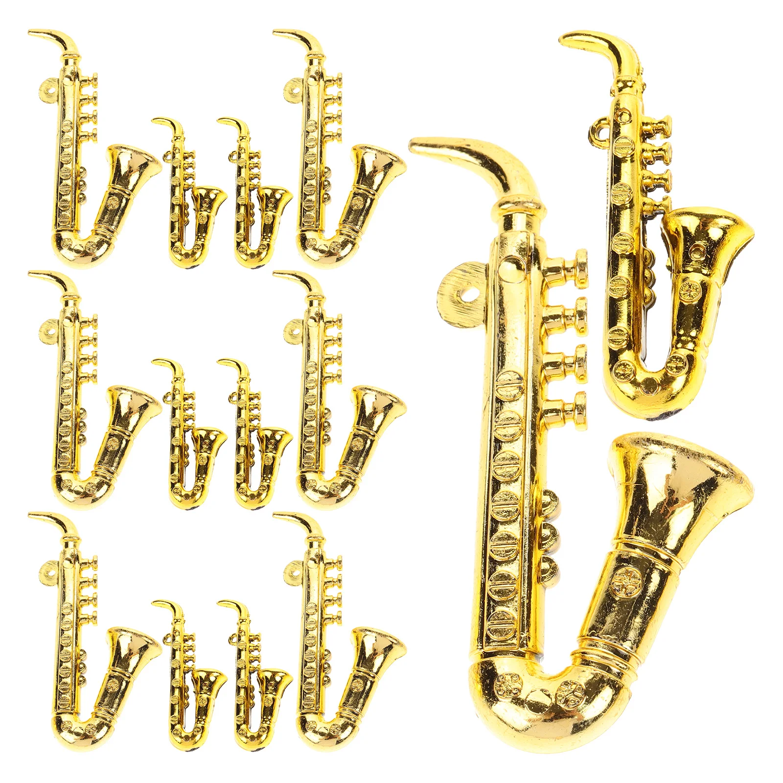 

20 Pcs Saxophone Decorations Music Hanging Christmas Tree Decors Themed Ornaments Mini Musical Instrument Small
