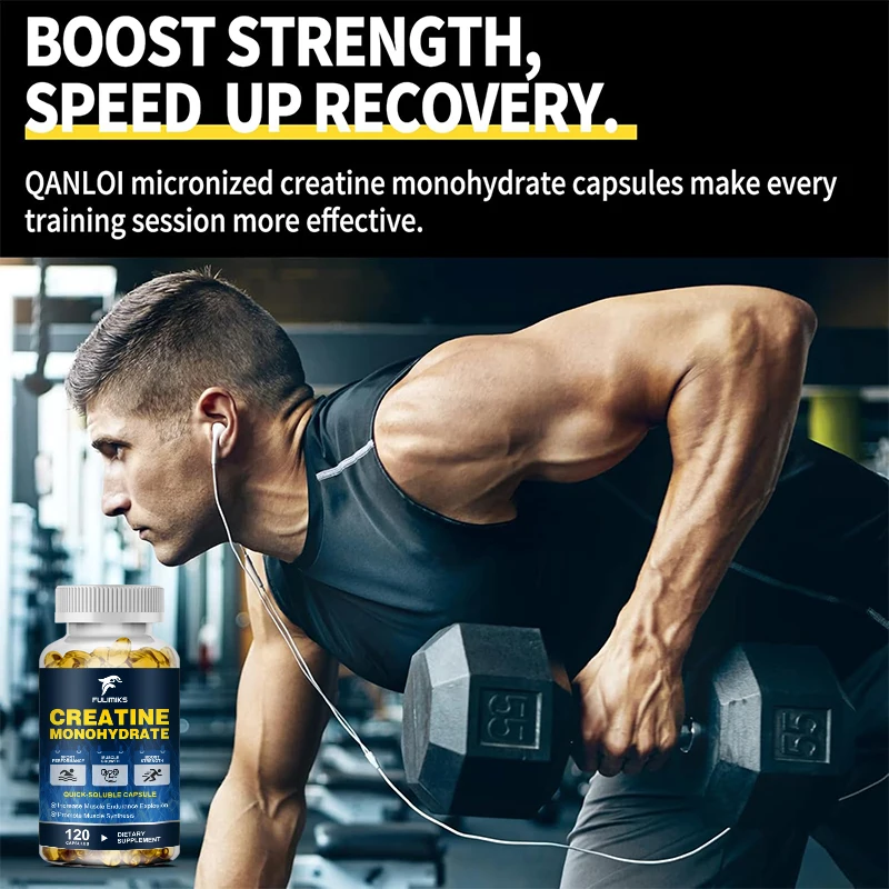 Cápsulas de monohidratos de creatina, amigáveis com ceto, 3000 mg, pré-treino e suporte para força muscular |   Fácil de engolir