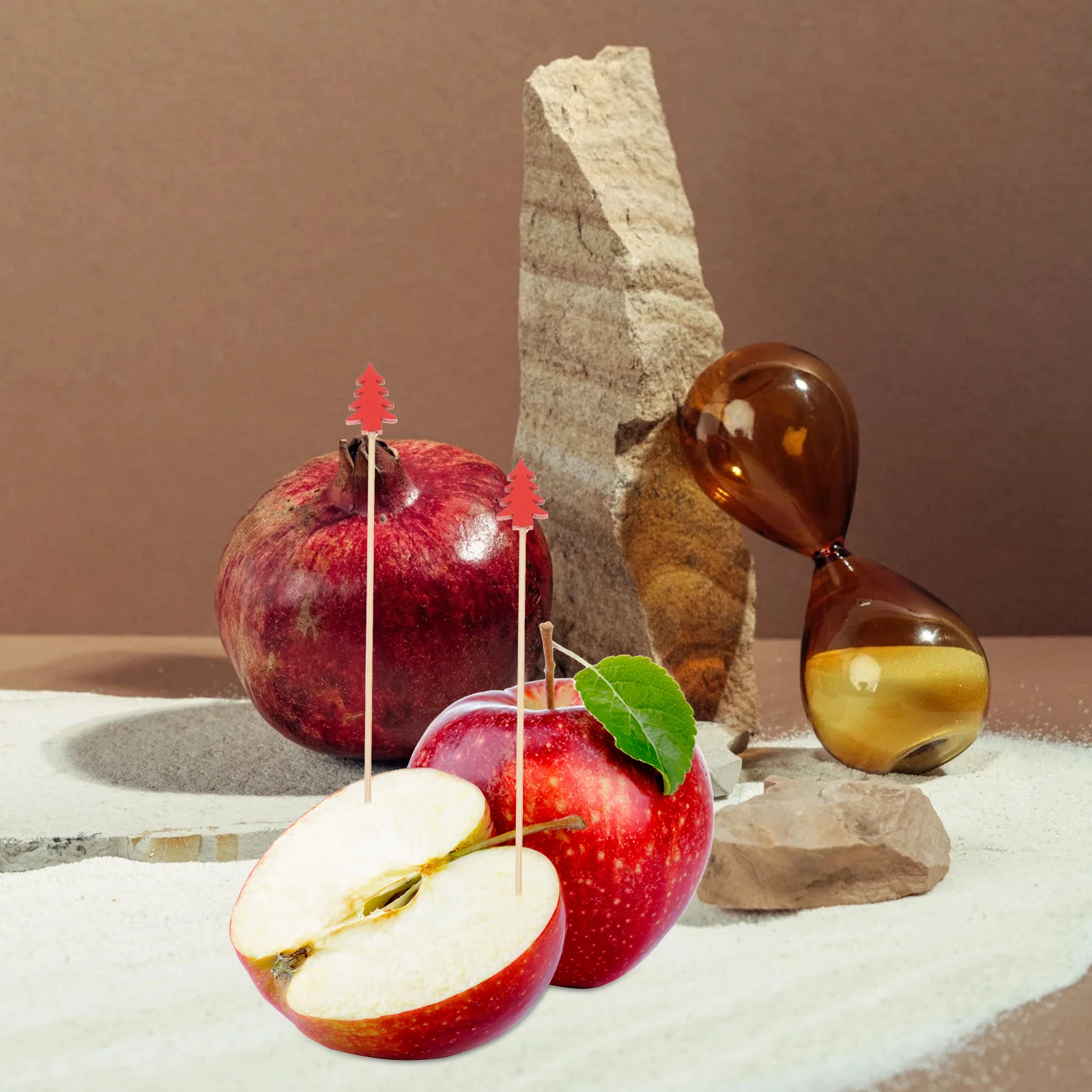 

200pcs Christmas Tree Cocktail Picks Bamboo Fruit Sticks For Appetizers Party Bar Kids Snack Dessert Skewers Kitchen Bar Tools