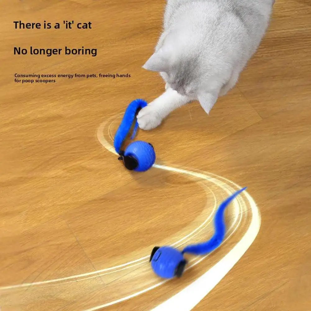 Interactive Cat Toy Ball With Bird Chirping Super Drive Cat Rolling Balls Motion Activated Sensor Pet Kitten Teaser Game Toys