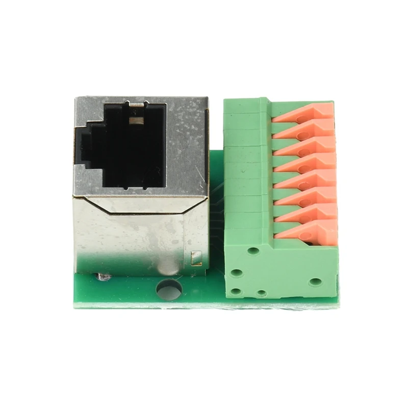 Super Sale 4 PCS RJ45 Network Terminal Block, 8-Pin, Tool-Free DIN Rail Mount, Cat.5e Network Socket Horizontal Terminal
