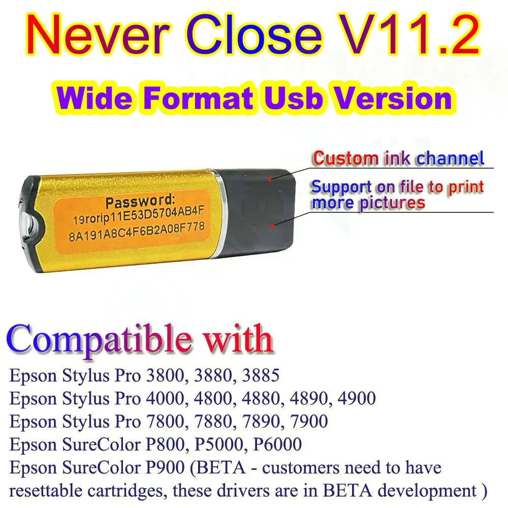 Kit de clé de pilote USB pour imprimante Epson, logiciel Dtf L18050, logiciel 11.2 Rip, clé de bureau, programme V11, Dongle 11 Dtf