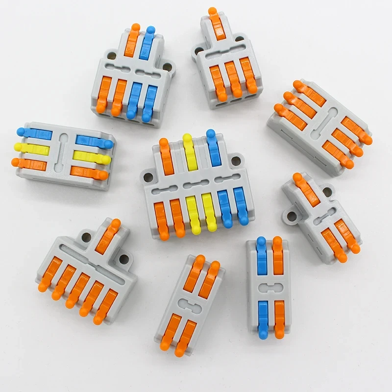 Image of 5/10PCS Universal Compact Draht Stecker Splitter Schnelle Elektrische Kabel Terminal Block Für 28-12AWG Kleine verdrahtung Stecker