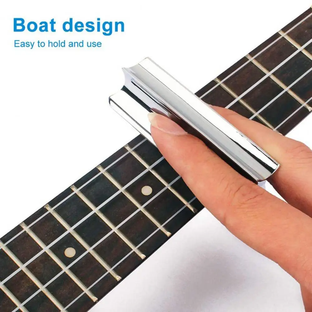 Guitar Slide Bar Professional Zinc Alloy Slider Tube for Electric Guitar Metal Semi-open Finger Sleeve Smooth Slides for Guitar