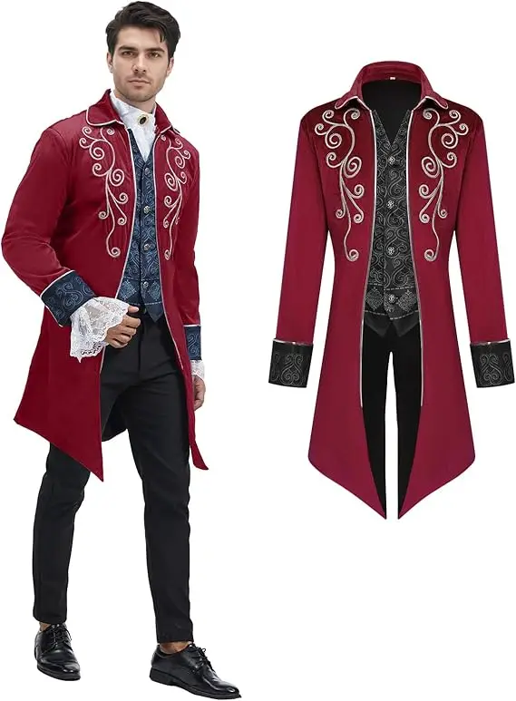 

Men's Steampunk Gothic Medieval Vintage Jacket for Halloween
