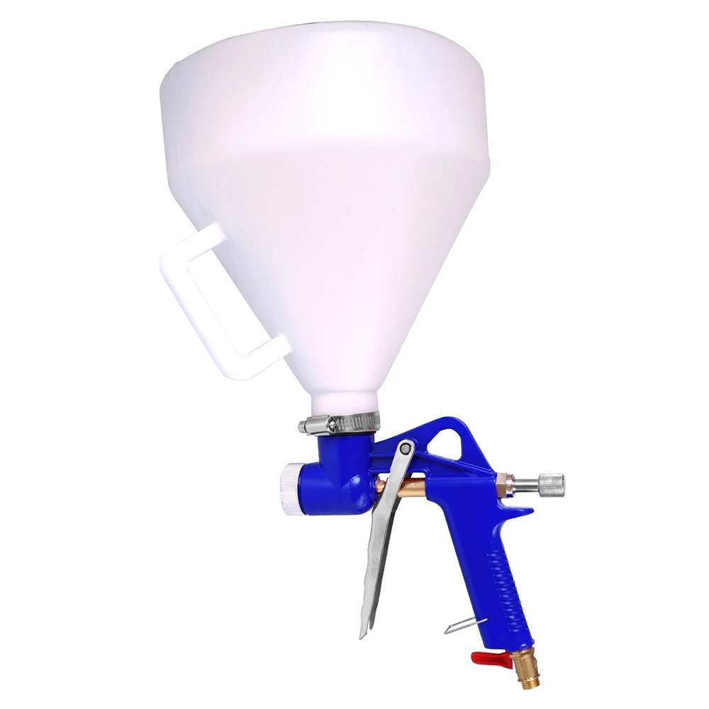 Hair Hopper Spray Gun Paint Texture Tool Drywall Wall Painting Sprayer 1.45 Gallon Hopp With Handle 3 Nozzles