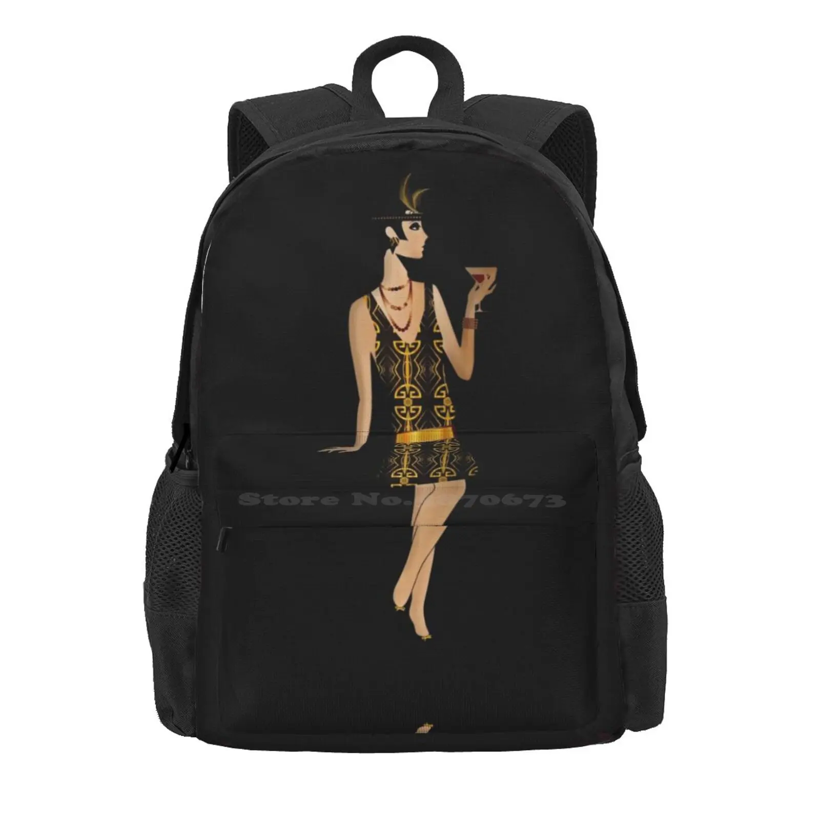 Great Gatsby Flapper - 1920S Dress Hot Sale Schoolbag Backpack Fashion Bags Great Gatsby Flapper 1920S Vintage Fashion Style