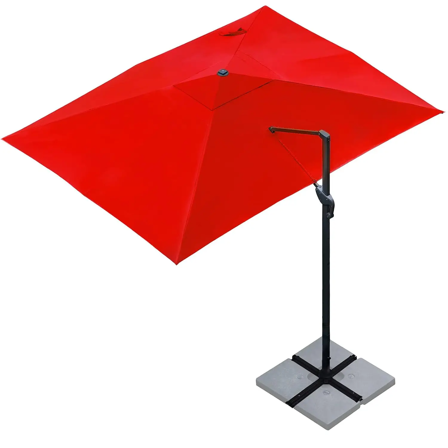 10x13Ft Cantilever Patio Umbrella Rectangular Offset Red, Custom