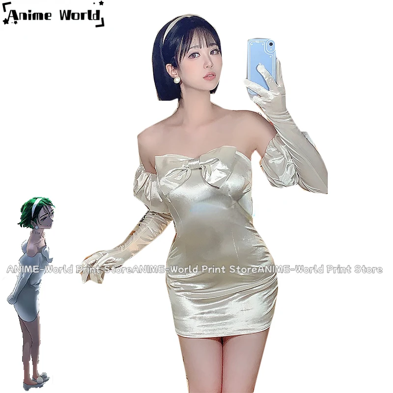 

Anime Alien Stage Sua Cosplay Costume Women Cute White Dress Fancy Party Clothing Halloween Carnival