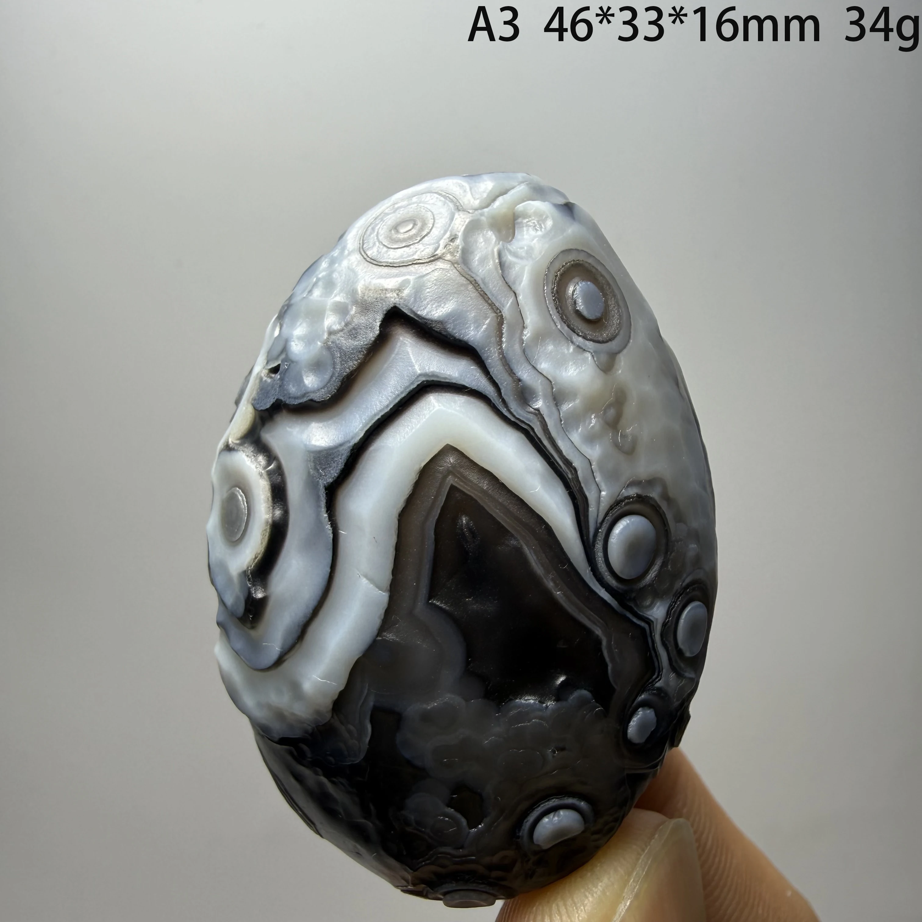 Oval Gobi Agate Eye, Ideal for Chakra Healing, Mineral Energy Gemstone, Perfect for Home Decoration and Gifts. A3-1-5 - view 3