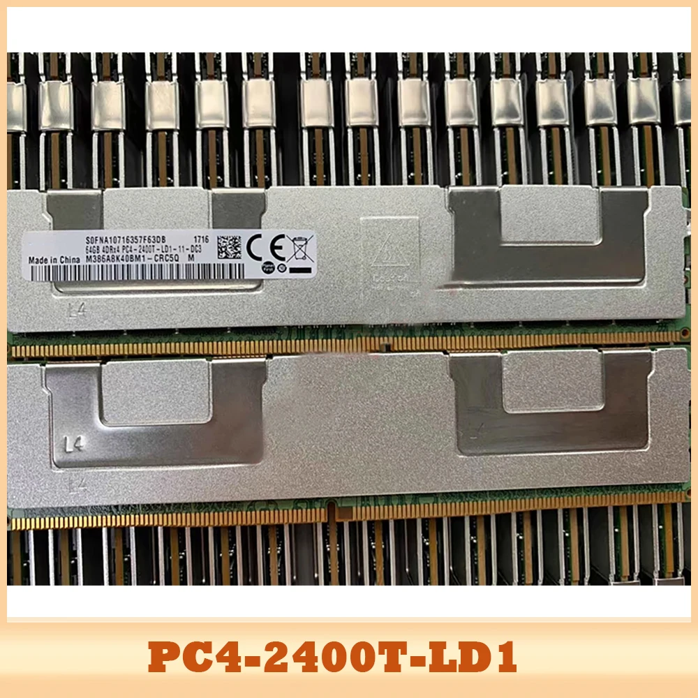 1PCS For Samsung DDR4 64GB 2400MHZ 4DRX4 PC4-2400T-LD1 LRDIMM Server Memory M386A8K40BM1-CRC