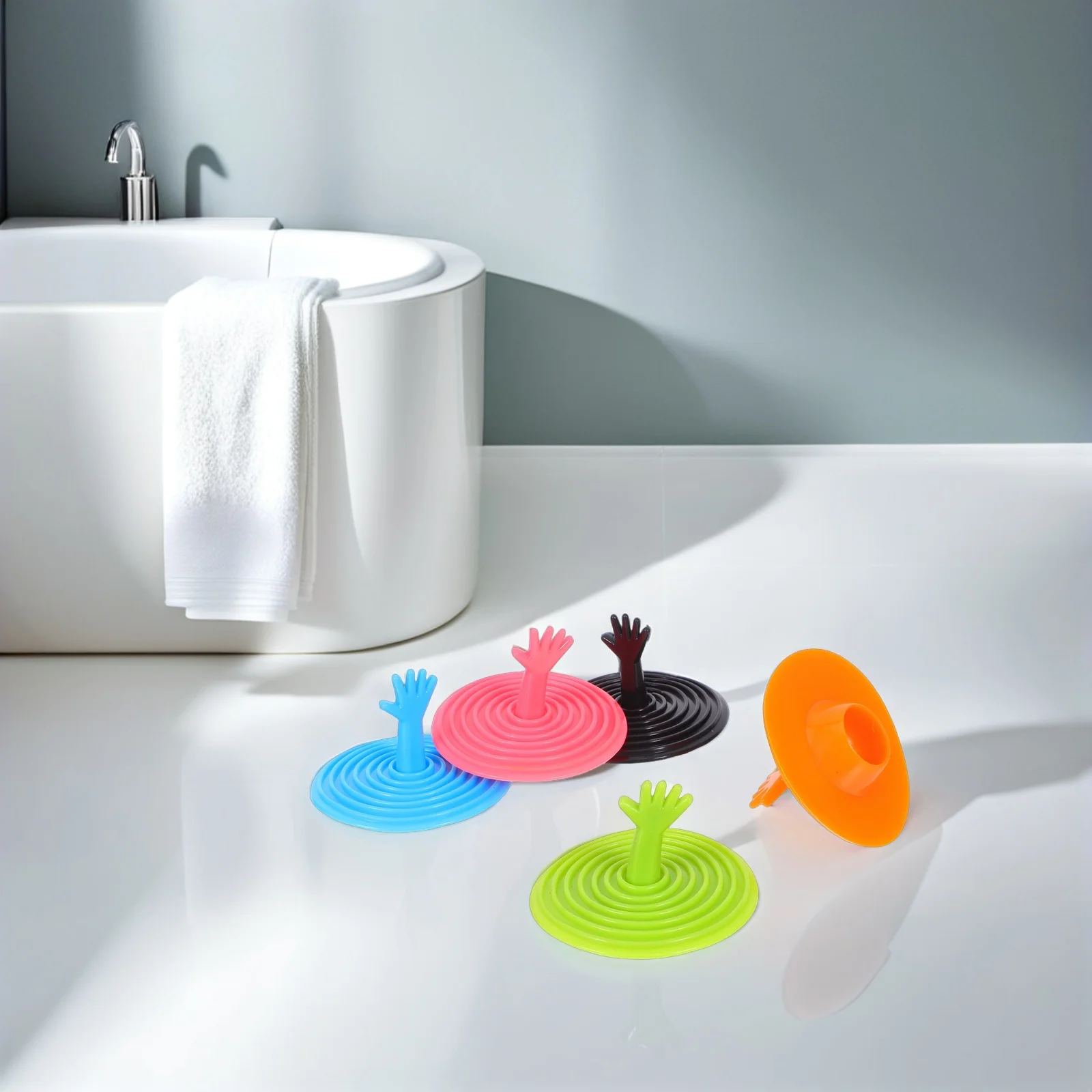 

5 Pcs Drain Stopper Stopper Kitchen Bathroom Drain Cover Tub Shower Bathtub Laundry Plug Stoppers Hole Blocker