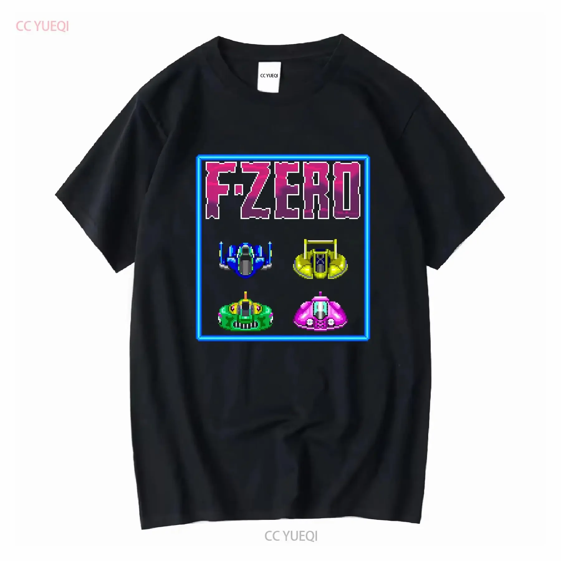 F zero Snes Classic Video Game T Shirt long or short sleeves vintage Washed streetwear Versatile graphic homme Casual Soft