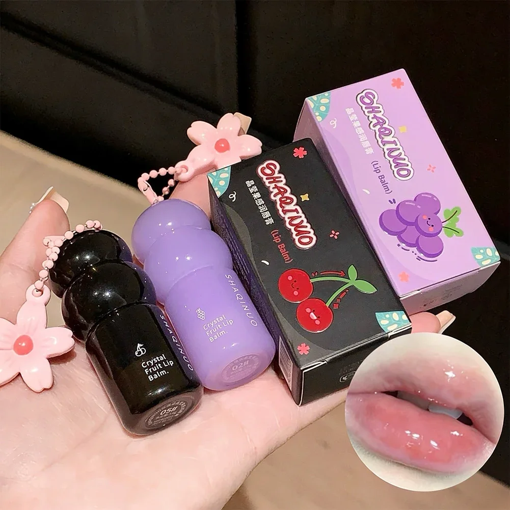 Hydrating Fruit Lip Balm Pendant, Tinted Moisturizing Lip Care for Fall & Winter, Prevents Dry Cracking, Refreshing Fruit Flavor