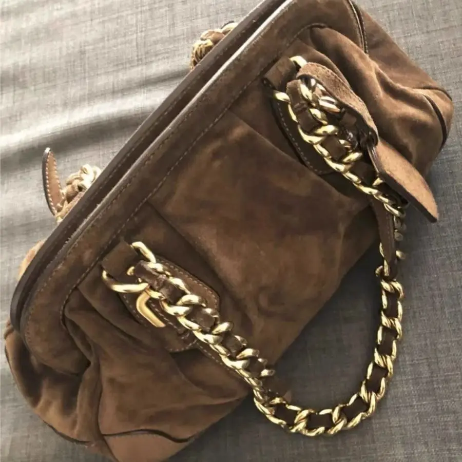 Women Vintage Shoulder Bags High Quality Chain Handbag Large Capacity Luxury Design Soft Brown Square Bags Female Tote Boston