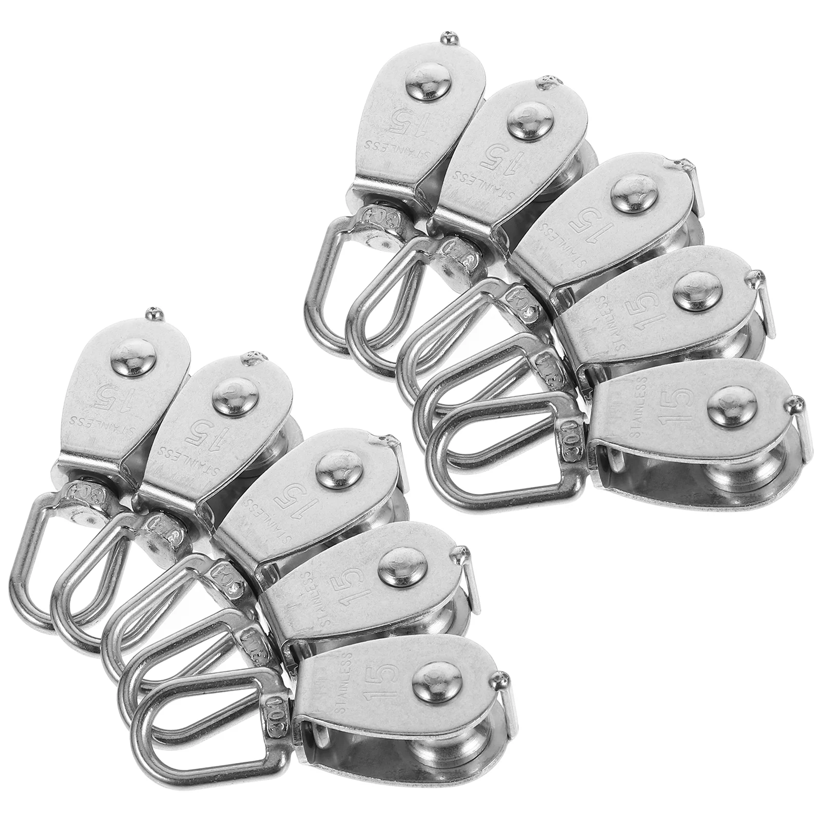 10pcs Stainless Steel Pulley Wire Rope Pulley Greenhouse Diy Project Pulleys Groove Wheel Heavy Duty Lifting Pulley Heavy Duty P