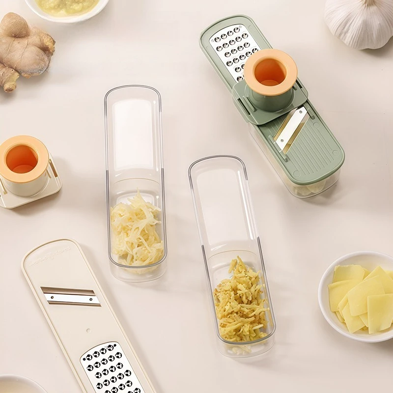 Cortador de Verduras Multifuncional Nuevo, Rallador de Acero Inoxidable para el Hogar, Rebanador, Molinillo de Jengibre y Ajo, Herramienta para Cortar Verduras