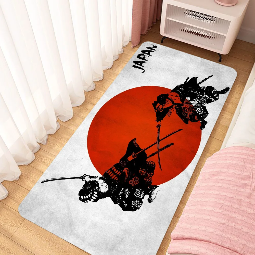 Japanese Samurai Carpet for Kitchen Rug Mat Outdoor Doormat Entrance Door House Things to the Room Decoration Items Custom Home