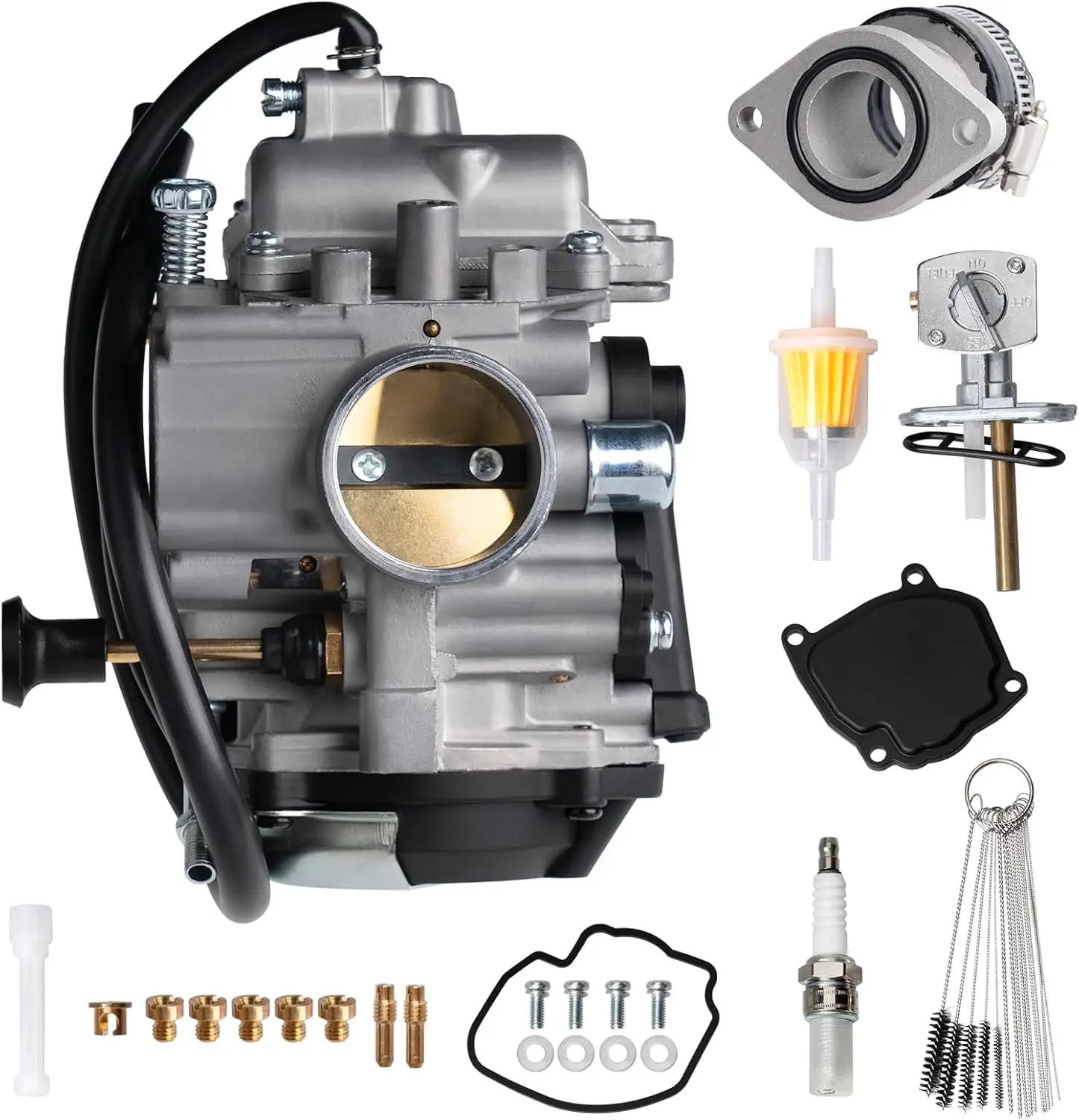 

YFM250 Carburetor for Yamaha Bear Tracker 250 YFM250 YFM250X YFM250XH YFM250XM ATV 1999 2000 2001 2002 2003 2004 Replaces 4XE-14