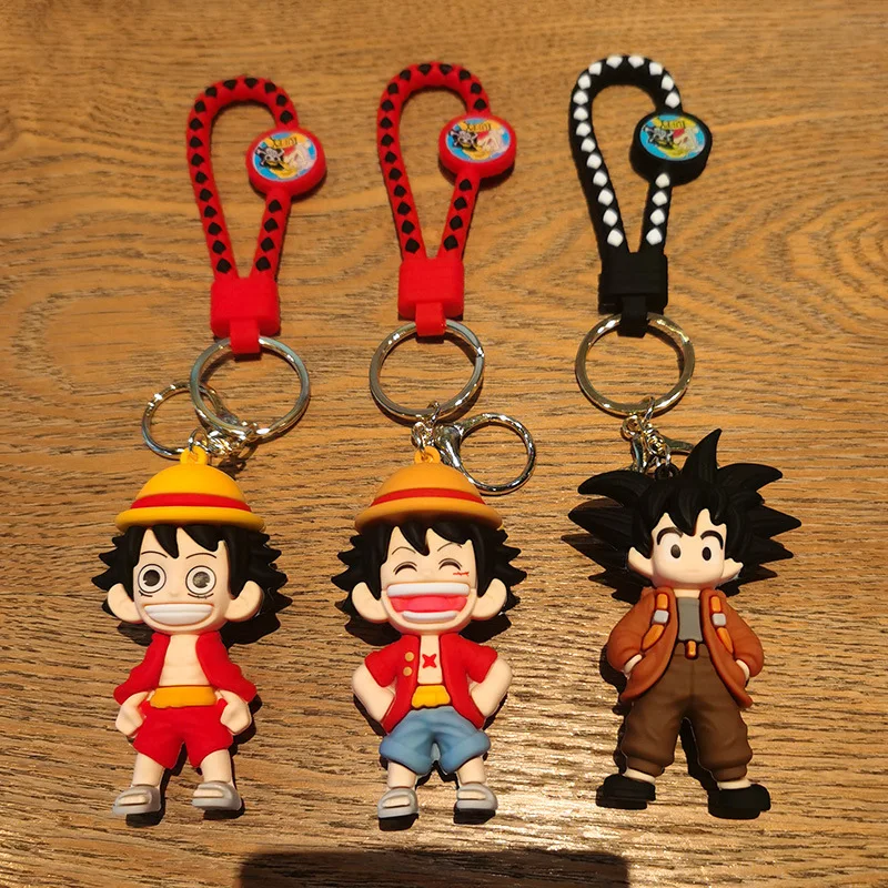 New Product: One Piece Keychain Decorations Including Zoro Doll Ace Luffy Figurine Key Ring and Claw Machine Prize Toys Anime view 4