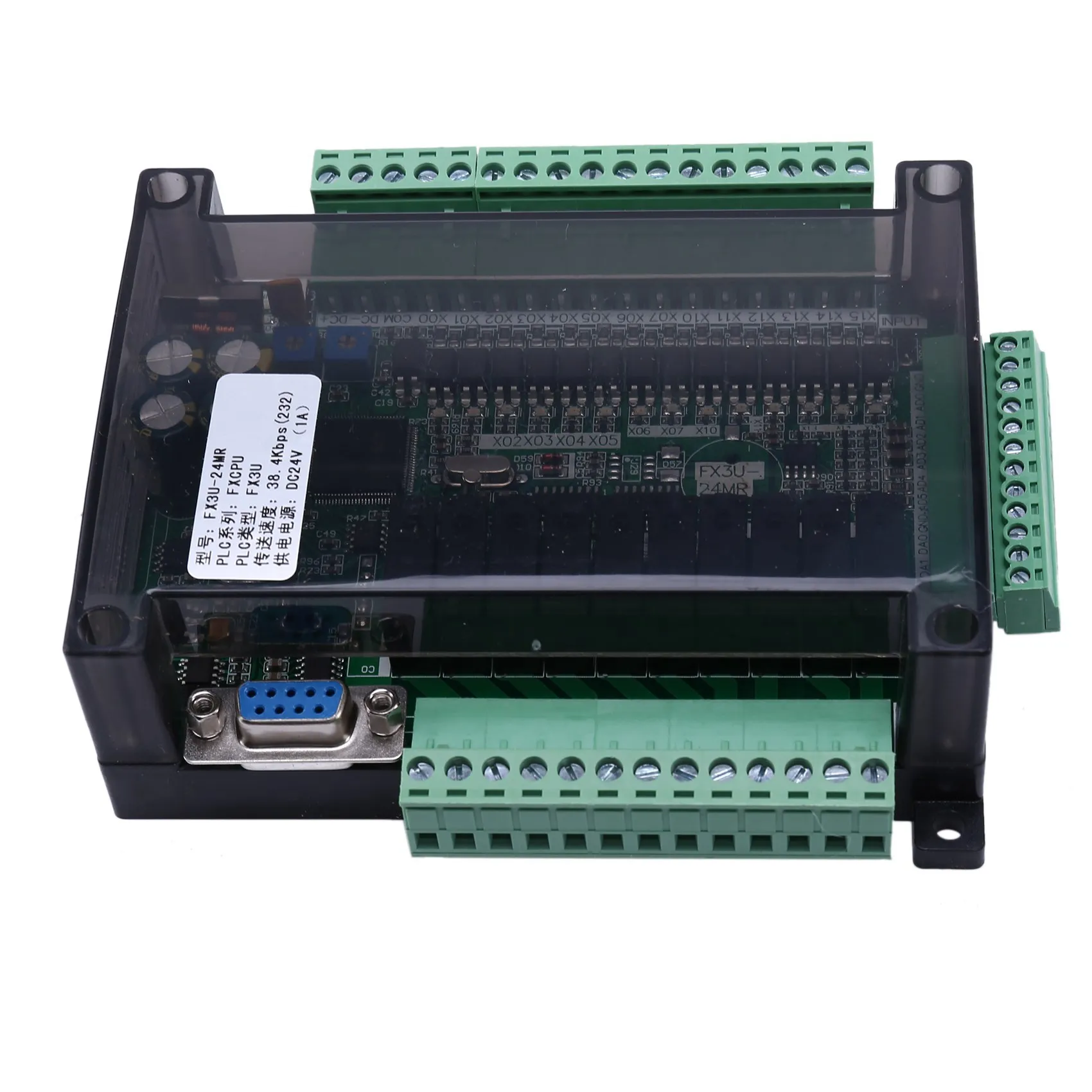 A84E-2X PLC Industrial Control Board FX3U-24MR High-Speed Household PLC Industrial Control Board PLC Controller Programmable