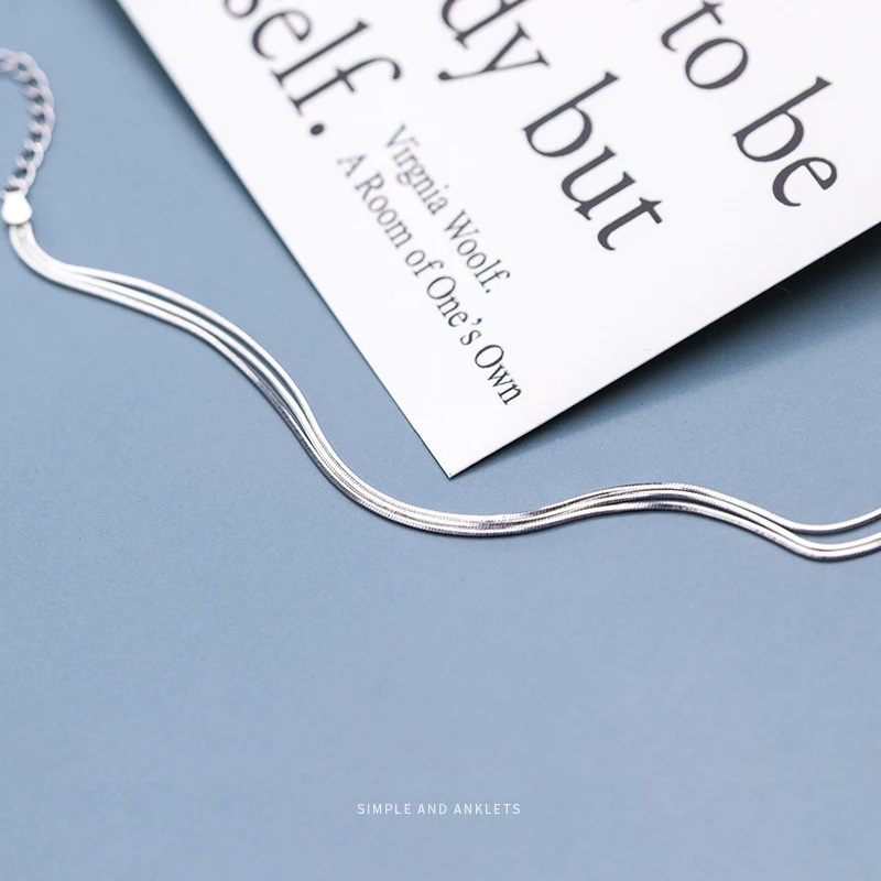 Modian Simple Three Layer Snake Bone Chain for Women 925 Sterling Silver Fashion Link Chain Bracelet Fine Jewelry 2020 Design
