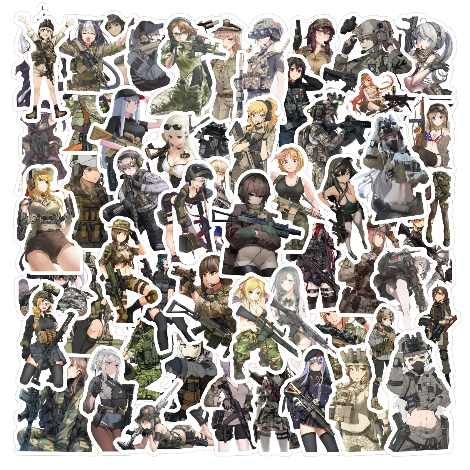 Sticker Luggage Decorative - 60 pegatinas de dibujos animados de