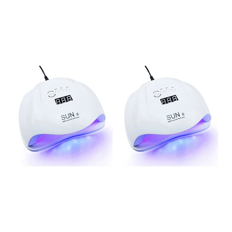 AA20-2X Sun X 54 W Essiccatore per gel per unghie Lampada UV a LED per asciuga unghie Macchina professionale per smalto a luce bianca Spina europea