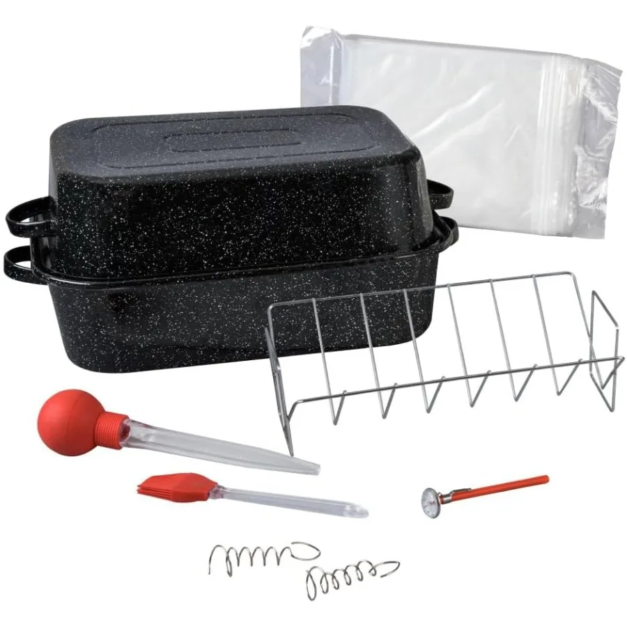 

Прямоугольный жаровня 25 фунтов, 10 шт., включает в себя крышку VRack, 2 упаковки, пакеты для обмена, духовка, гриль, безопасный термометр для мяса, термометр для индейки с s