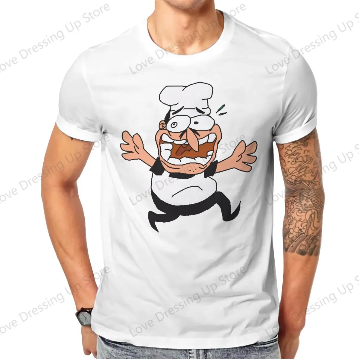 Pizza Tower Game 100%Pure Cotton Casual Men T-Shirt Frantic Peppino Short sleeve Tshirts Harajuku Tee Funny Tops