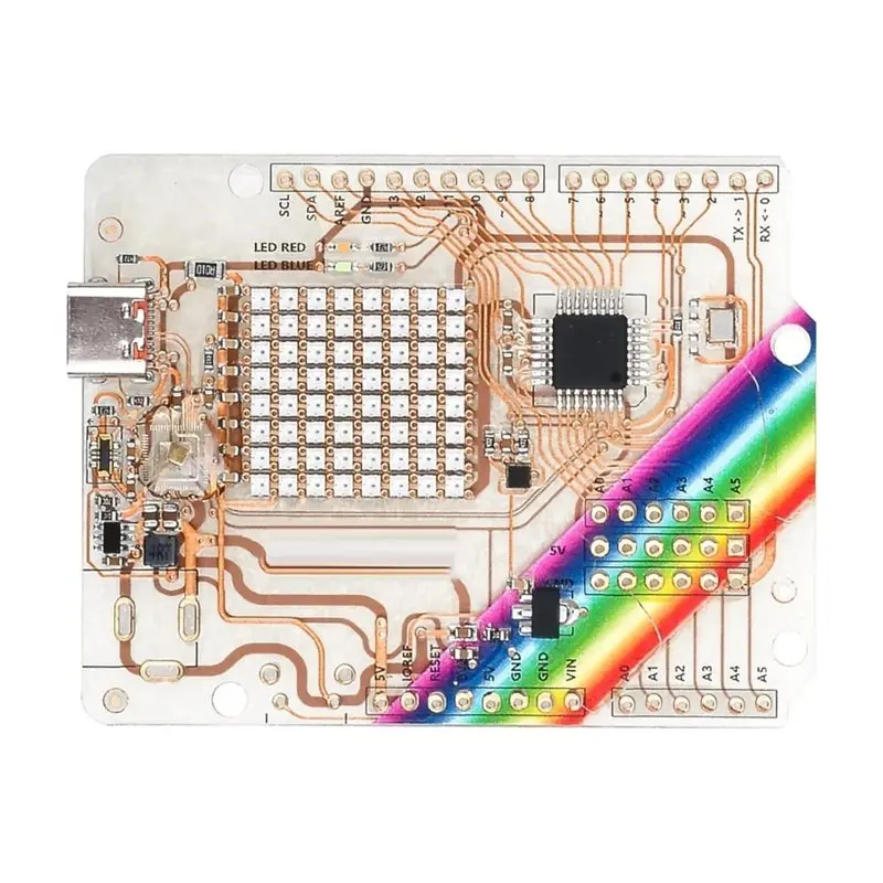 aa84-learning-board-for-arduino-nano-for-uno-r3-transparent-visual-acrylic-pcb-with-gravity-sensor-rgb-leds