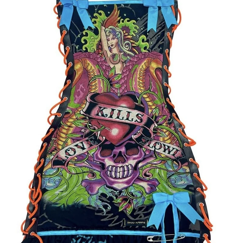 

Faionable Halloween с принтом скелета, картина маслом 288, новинка 2025 года, трансграничное ретро-позиционирование, женский вязаный топ без рукавов...